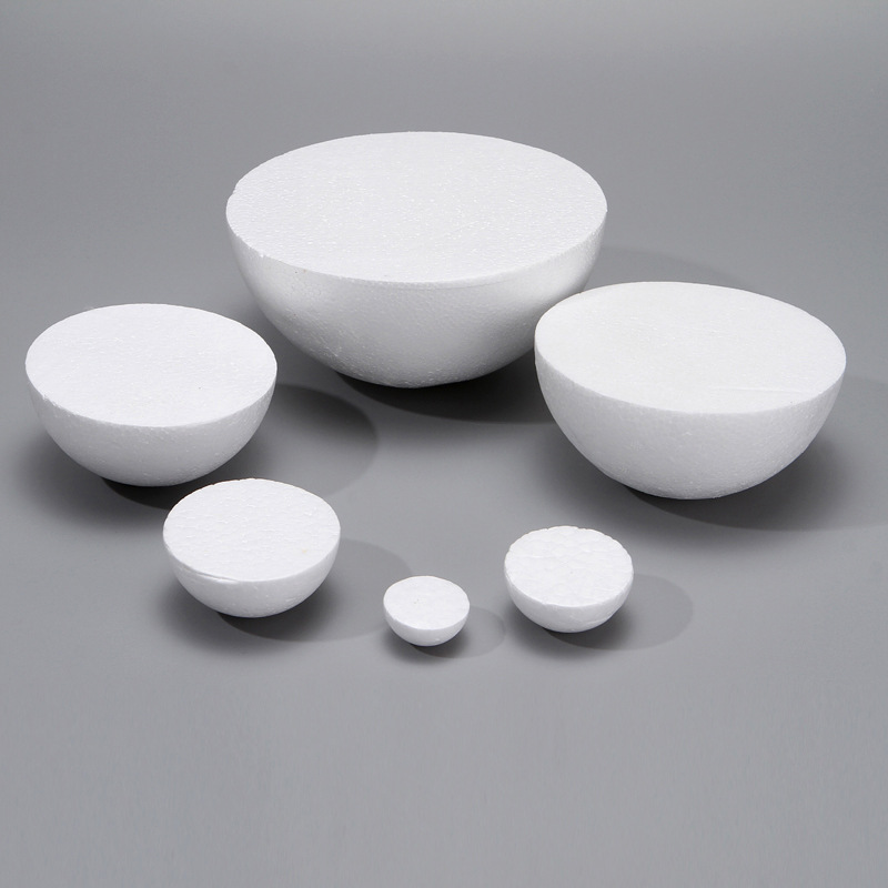 Factory direct supply styrofoam hemisphere kindergarten art handmade DIY material semicircular ball model
