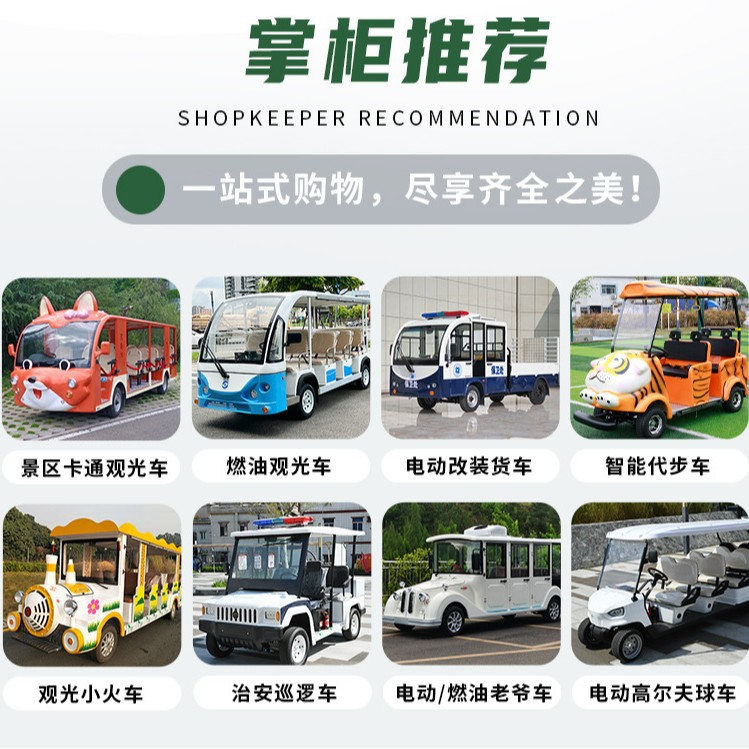 Cross-Border Customization of 19-23 Seat Fuel-Powered Scenic Spot Sightseeing Vehicles, Park Zoo Sightseeing Vehicles, 2.3L Fuel-Powered Vehicle Customization