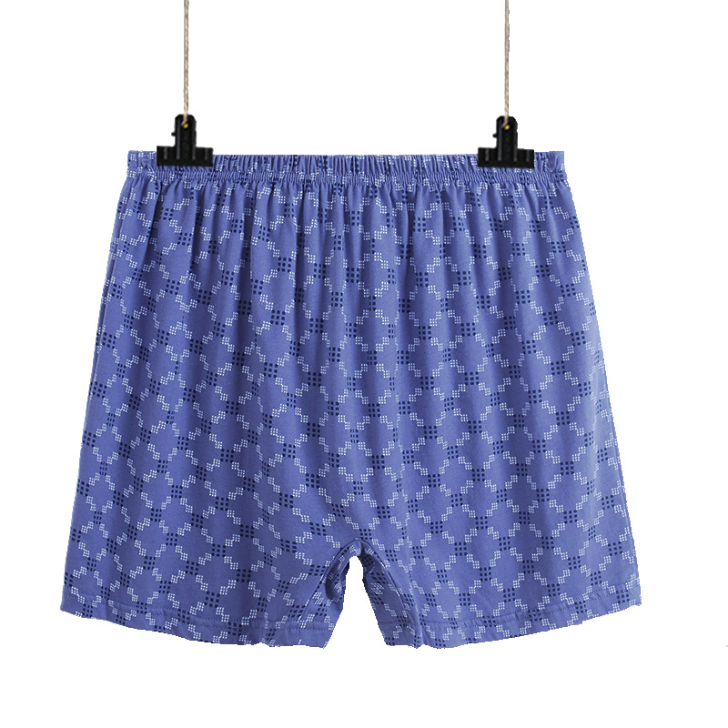 Middle-Aged and Elderly Men's Underwear Pure Cotton Dad Boxer Briefs Loose Plus Size Fat Man Elderly Cotton Boxer Briefs