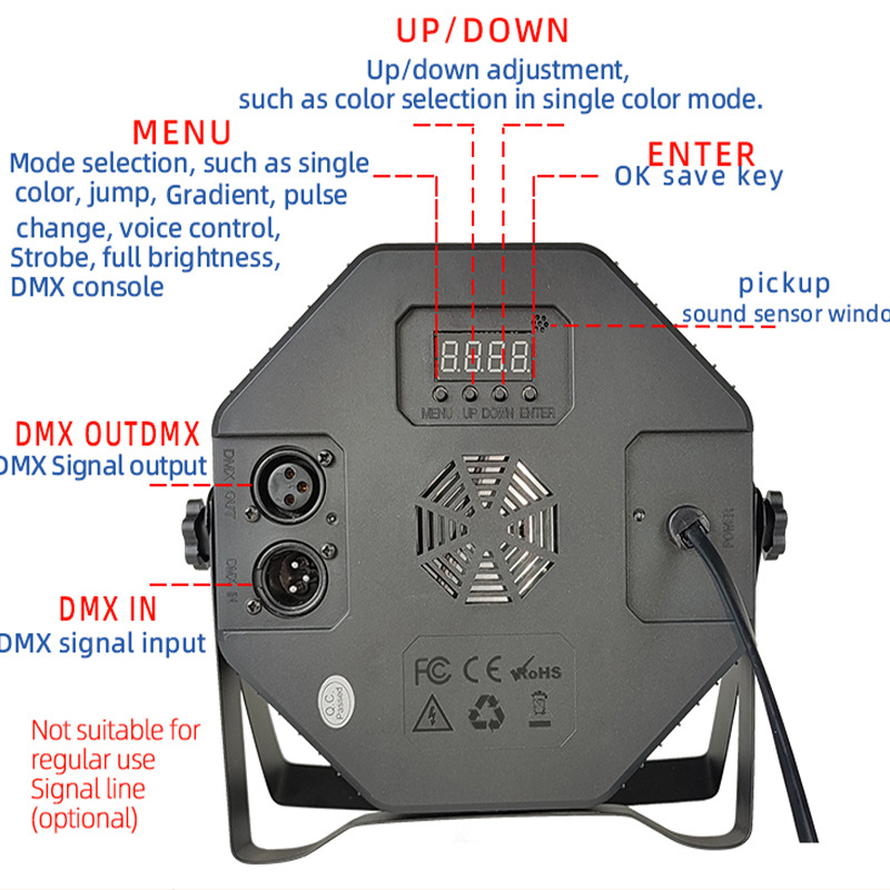 Cross-Border Led 10W Stage Light Ktv Wedding Performance Bar Stage Flash Par Light Sound-Controlled 18 Beads 36 Beads Par Light