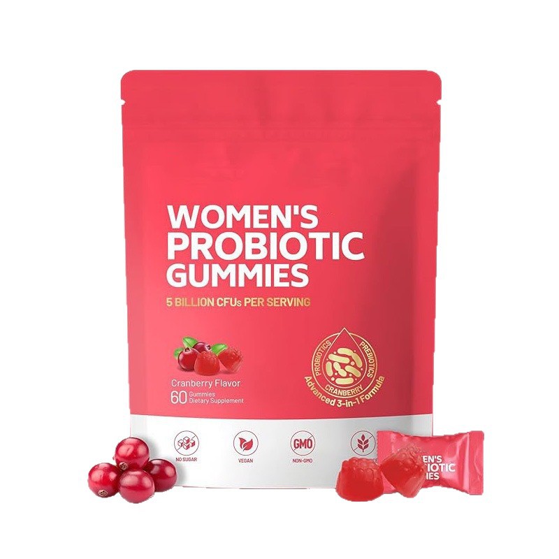[Ready Stock for Quick Delivery] Tk Best-Selling Cross-Border Factory Cranberry Probiotic Gummies Cranberryprobiotic