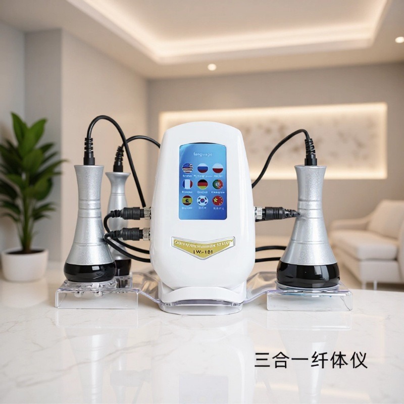 Cross-Border Four-In-One Beauty Instrument Three-In-One 40K Ultrasonic Cavitation Machine Negative Pressure Massage Care Introduction Body Beauty Instrument