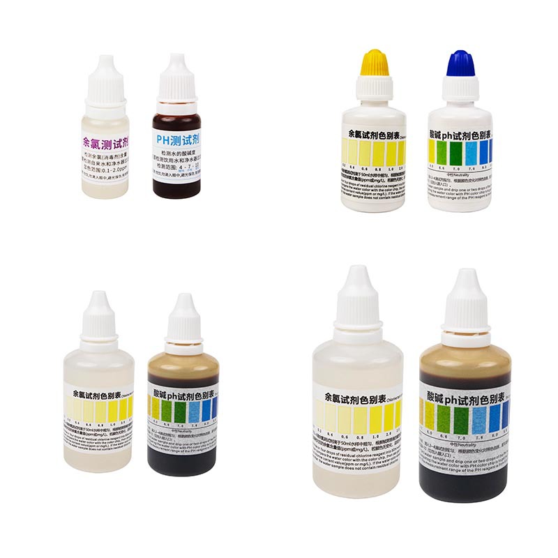 PH Residual Chlorine Detection Reagent for Water Quality Measurement Household Tap Water Detector Water Quality Analysis Instrument Drinking Water Detection Solution