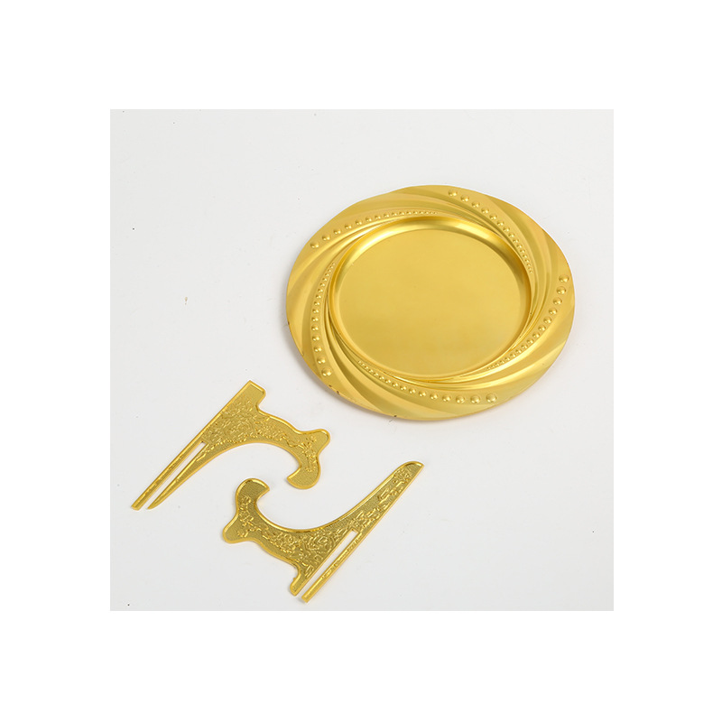 In-Stock Commemorative Metal Award Plaque Ornament 3D Relief Tourist Attraction Collectible Gold-Plated Copper Plate Custom-Made