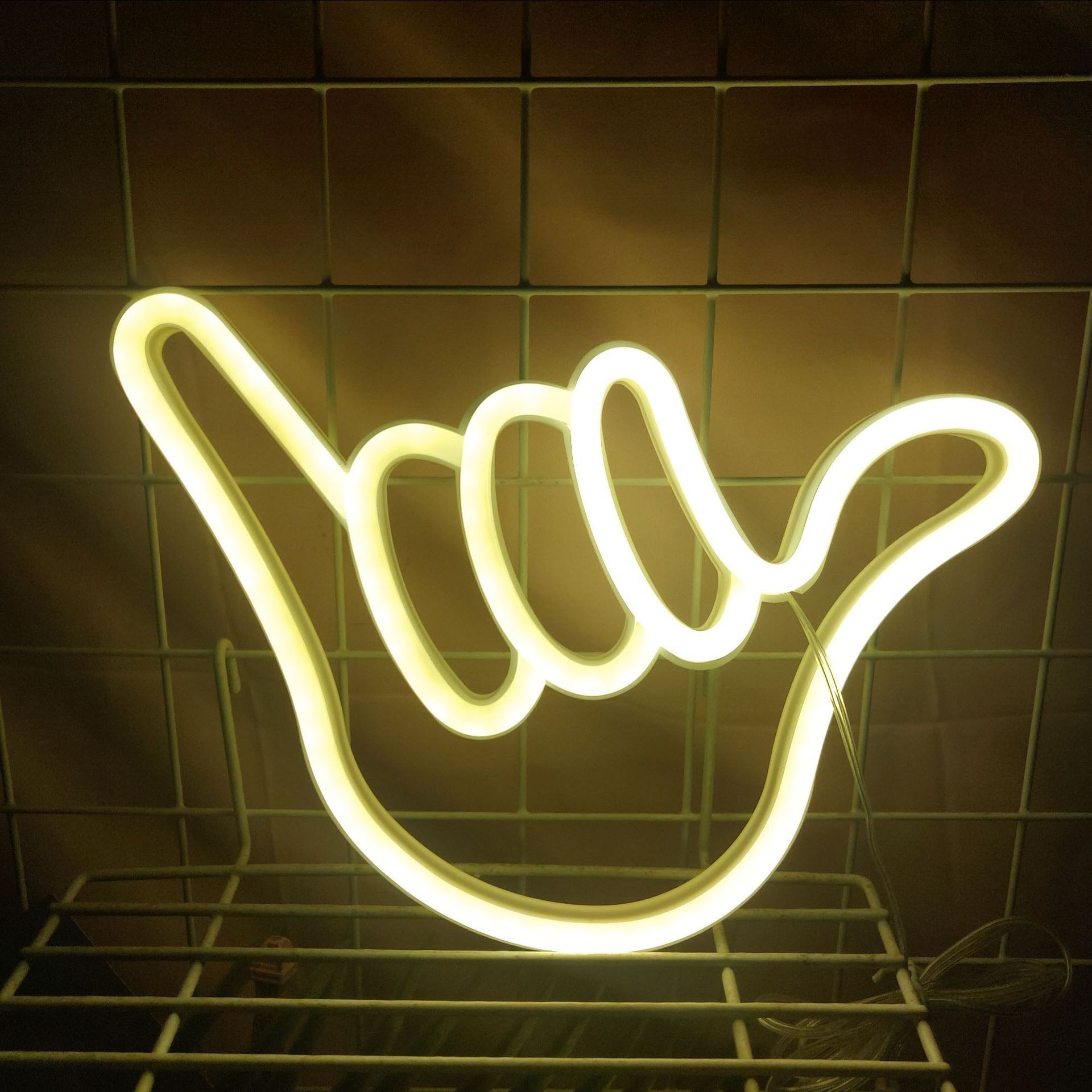 Factory Direct Led Internet Celebrity Neon Light Finger Shape Indoor Neon Light Sign USB + Battery Dual Use