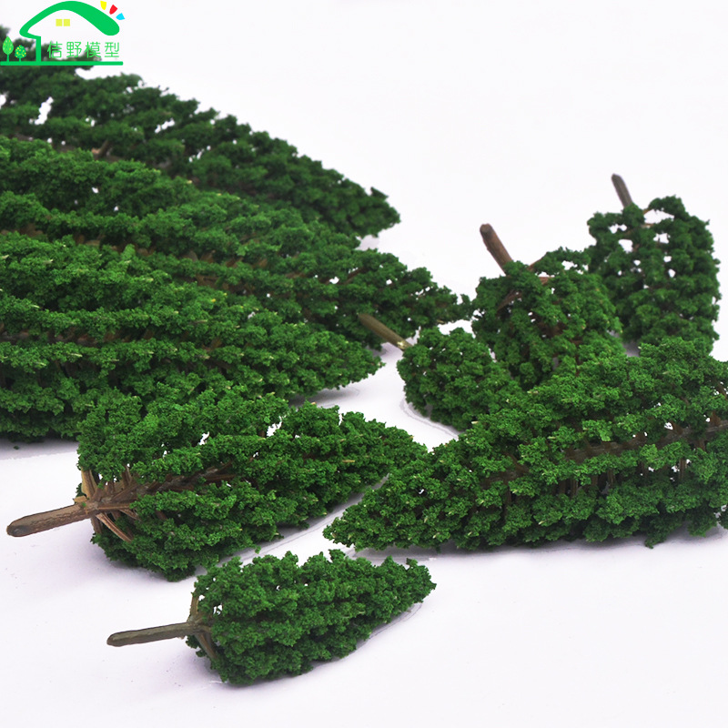 Miniature Landscape Model Trees, Plastic Pine Trees for Architectural Train Diorama, Handmade Materials