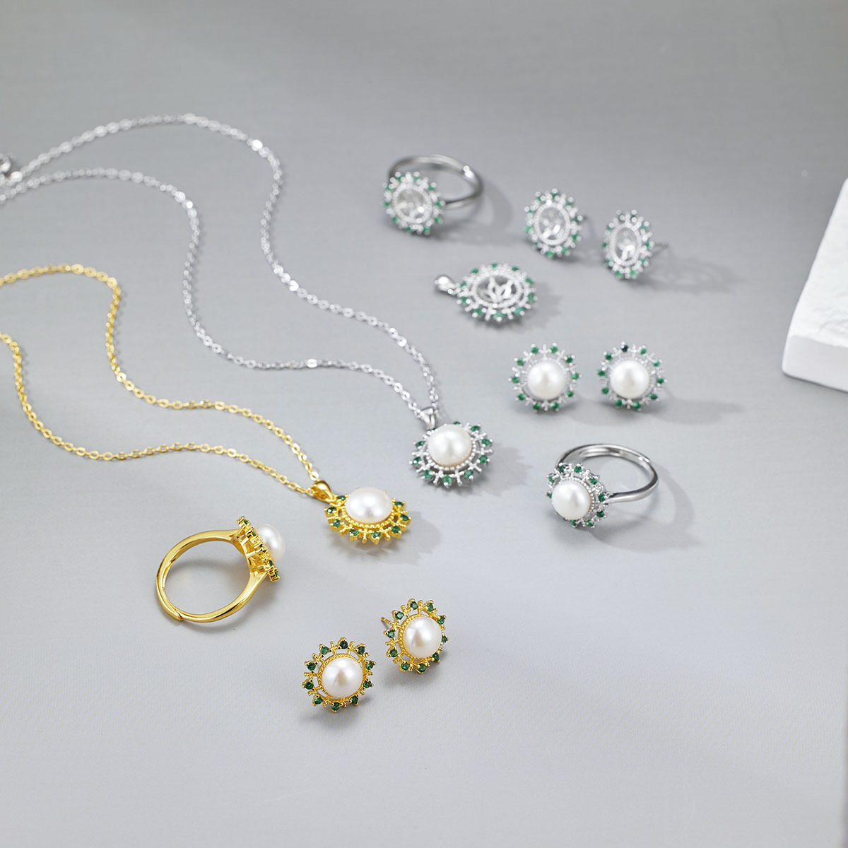 Набор украшений с подсолнечником, женские серьги с микродрагоценными камнями, модный элегантный ретро-дизайн, оптовая продажа