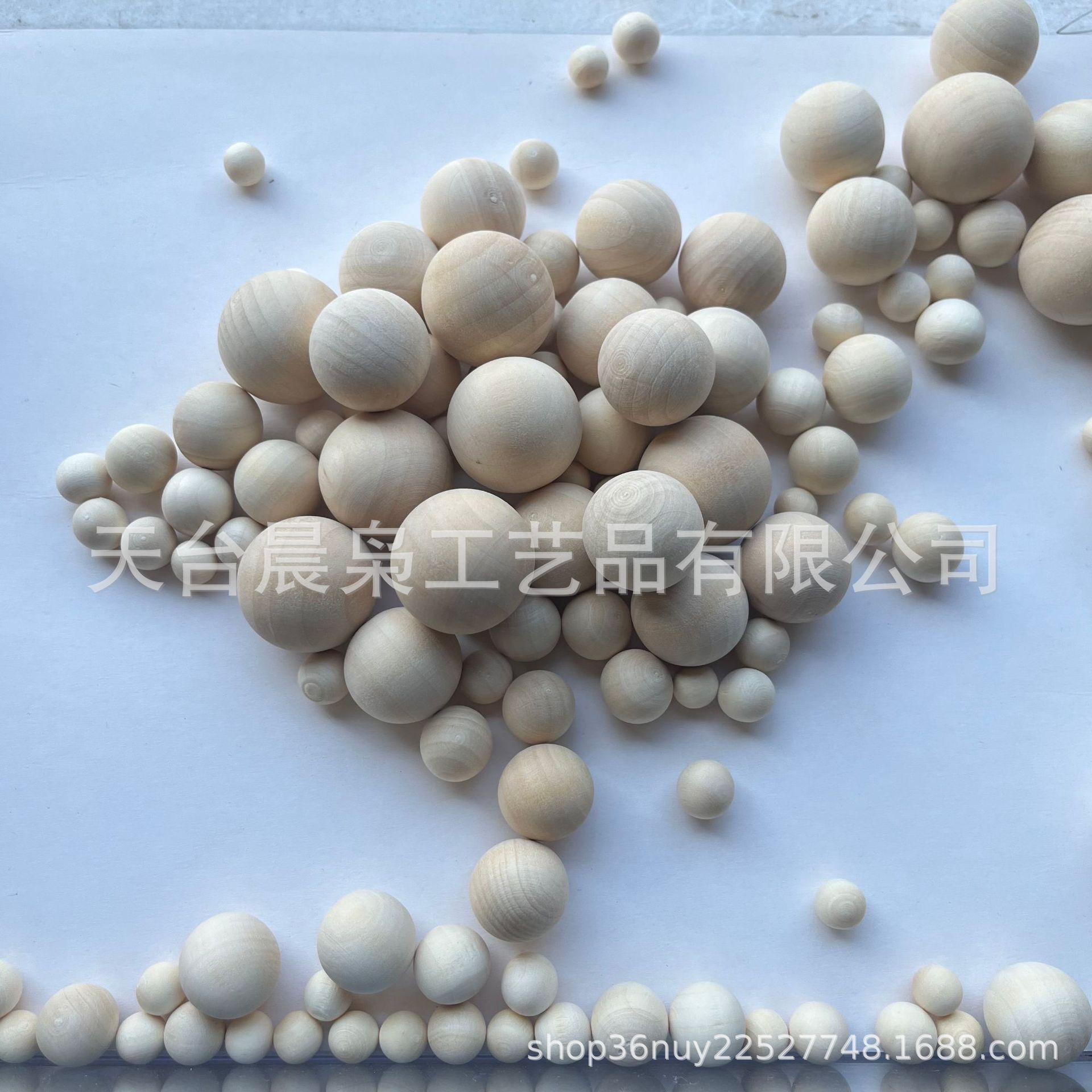 Lotus Wood non-hole ball solid wood ball round beads solid wood ball painted wood ball DIY loose beads