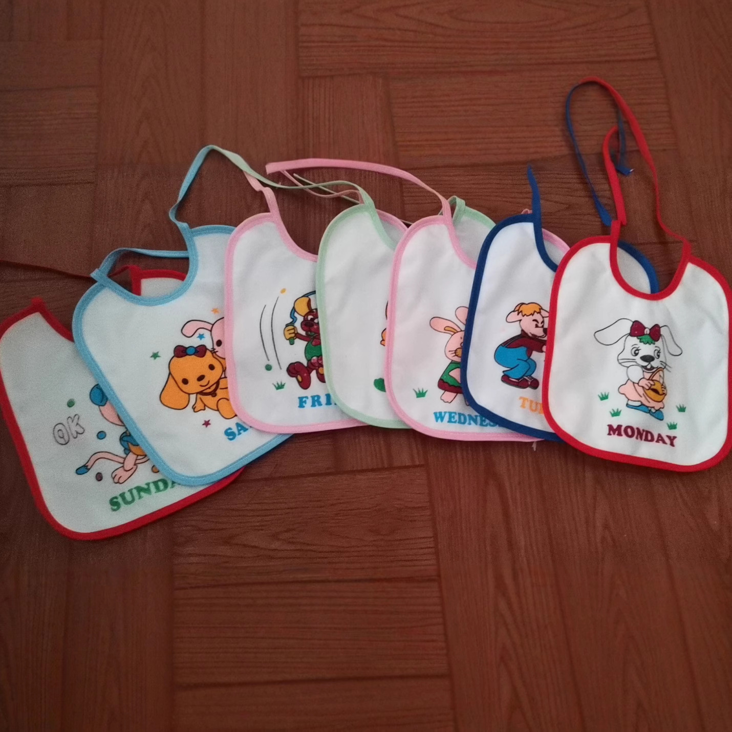Foreign trade baby bib waterproof week bib