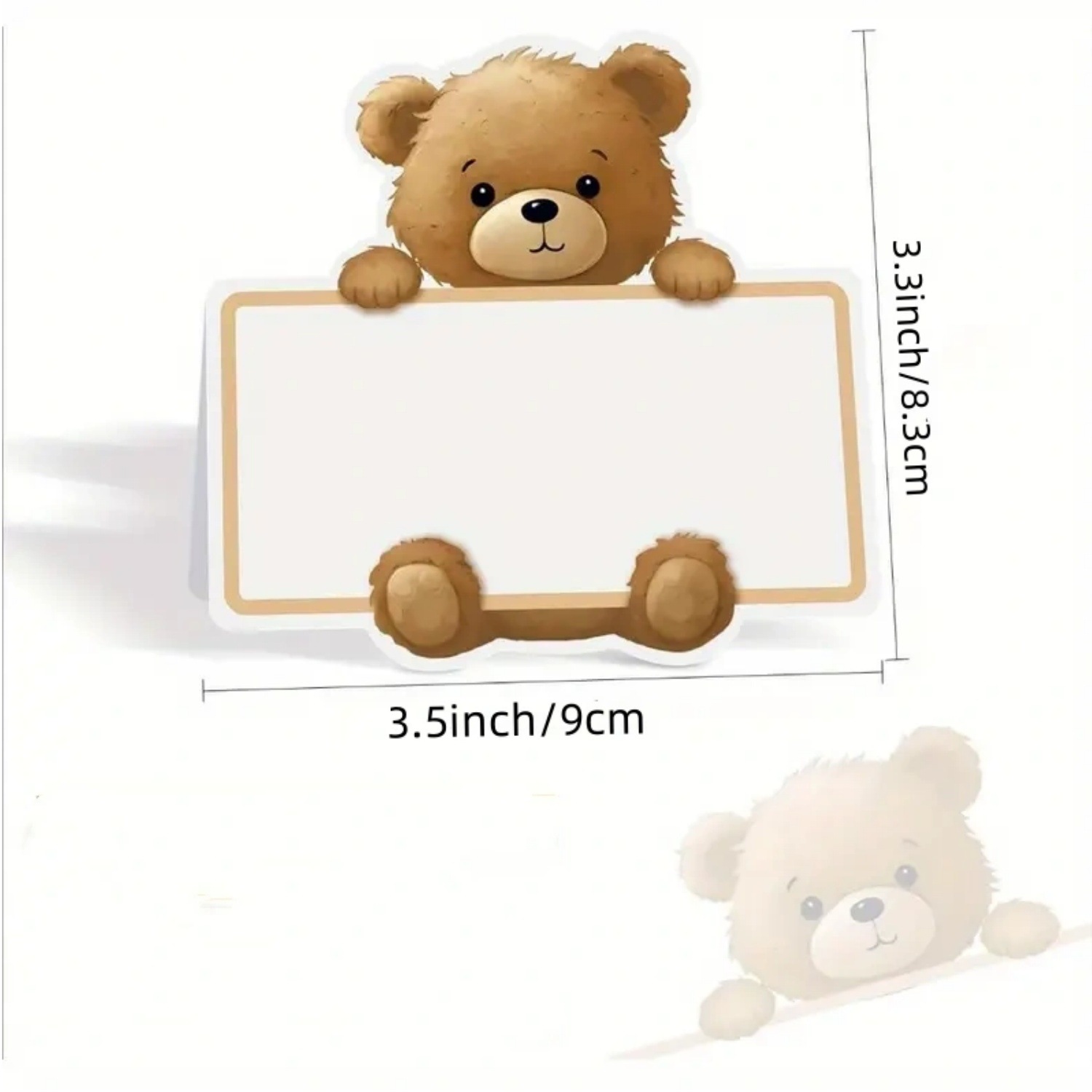 Foreign Trade New Teddy Bear Dining Table Seat Card Dining Table Layout Gender Reveals Baby Welcome Pair Foldable Seat Card