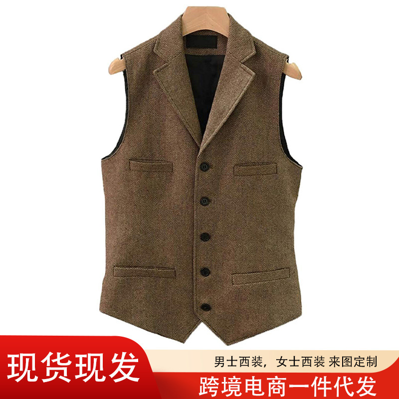 Жилет для мужчин с узором в елочку, свадебный жилет для жениха и свидетелей, прямая продажа от производителя