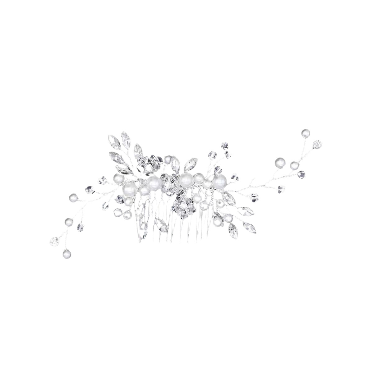 Bridal Headdress Pearl Rhinestone Comb European and American Handmade Hair Accessories Inlaid Crystal Hair Comb Wedding Accessories Jewelry