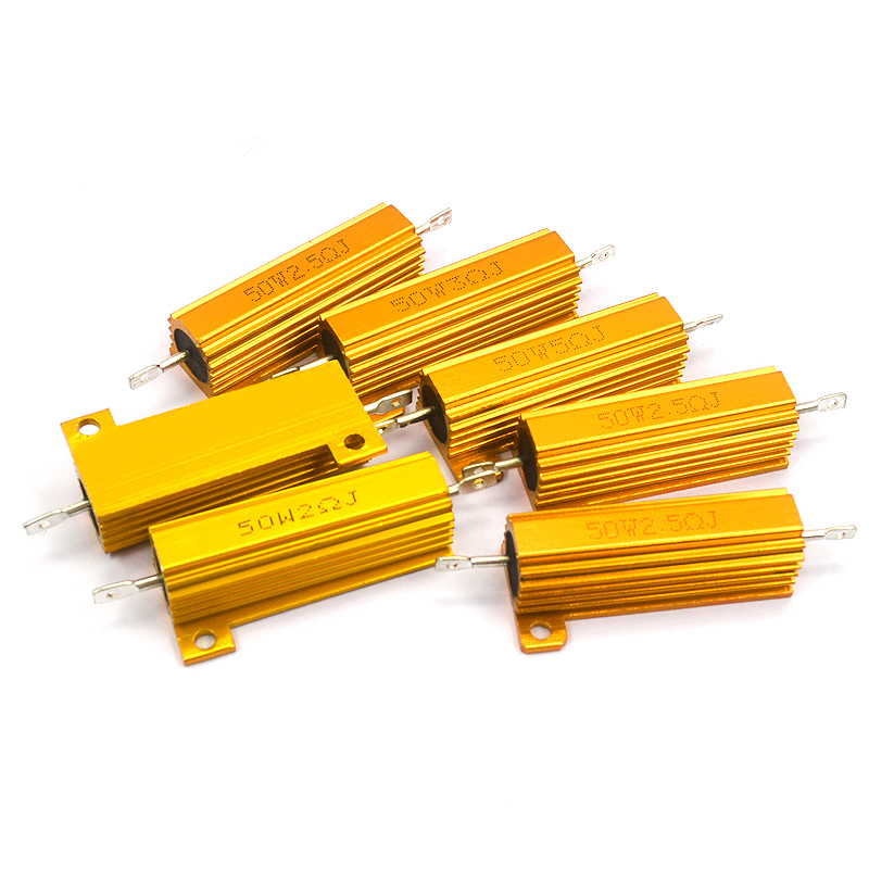 3Yv54Tf1Rx24-50W Алюминиевый корпус Резистор высокой мощности 0.1/0.5/1/50/100 Ом 2K Теплоотведение