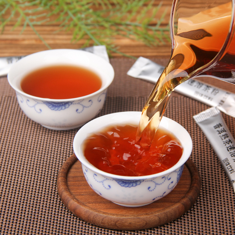 Essence Tea Solid Concentrated Instant Tea Powder Hot and Cold Double Brew Original Pu'Er Tea Cooked Tea Tea Powder Black Tea Tea Paste Tea Treasure