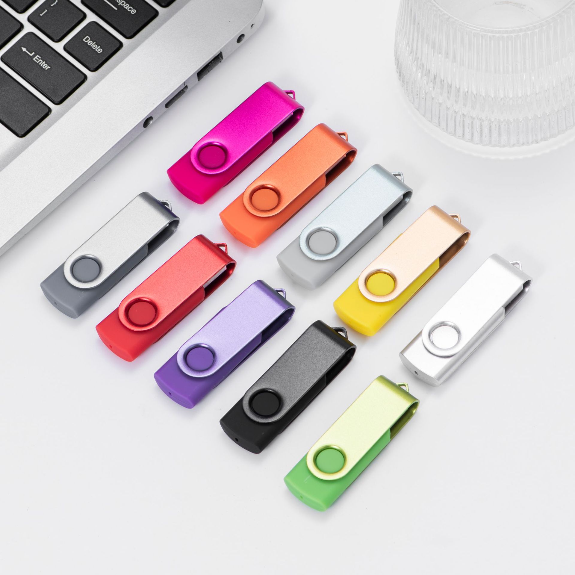 Rotating usb Flash Drive logo Bidding Advertising 16 Exhibition Creative Gift Promotion 32g usb Flash Drive Engraving 64g Wholesale