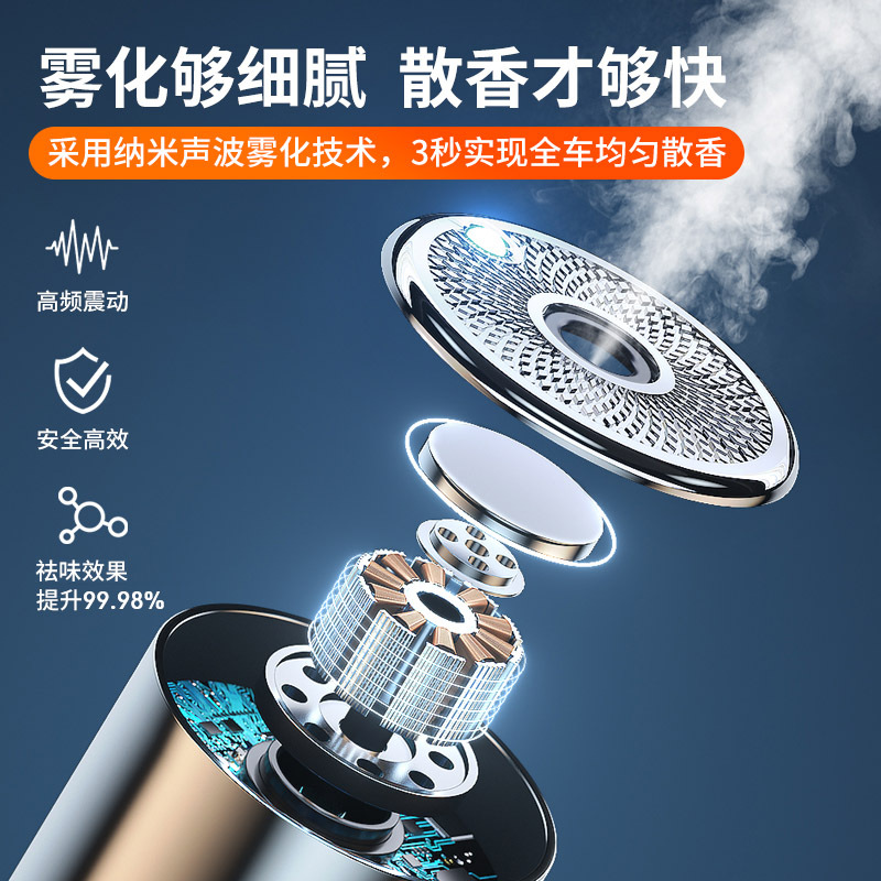 Car Supplies Fragrance Machine Long-Lasting Light Fragrance Portable Smart Self-Sprayer Car Perfume Car Aromatherapy Machine