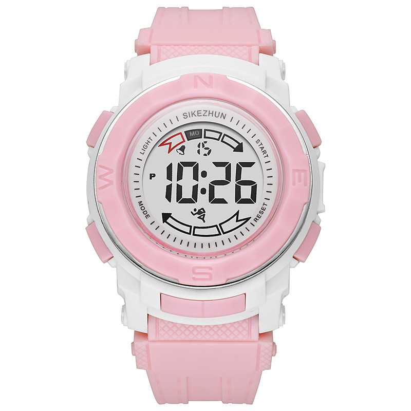 Korean Style Sports Timing Alarm Student Compact Multi-Functional Electronic Watch Trendy Youth Luminous Electronic Watch Wholesale