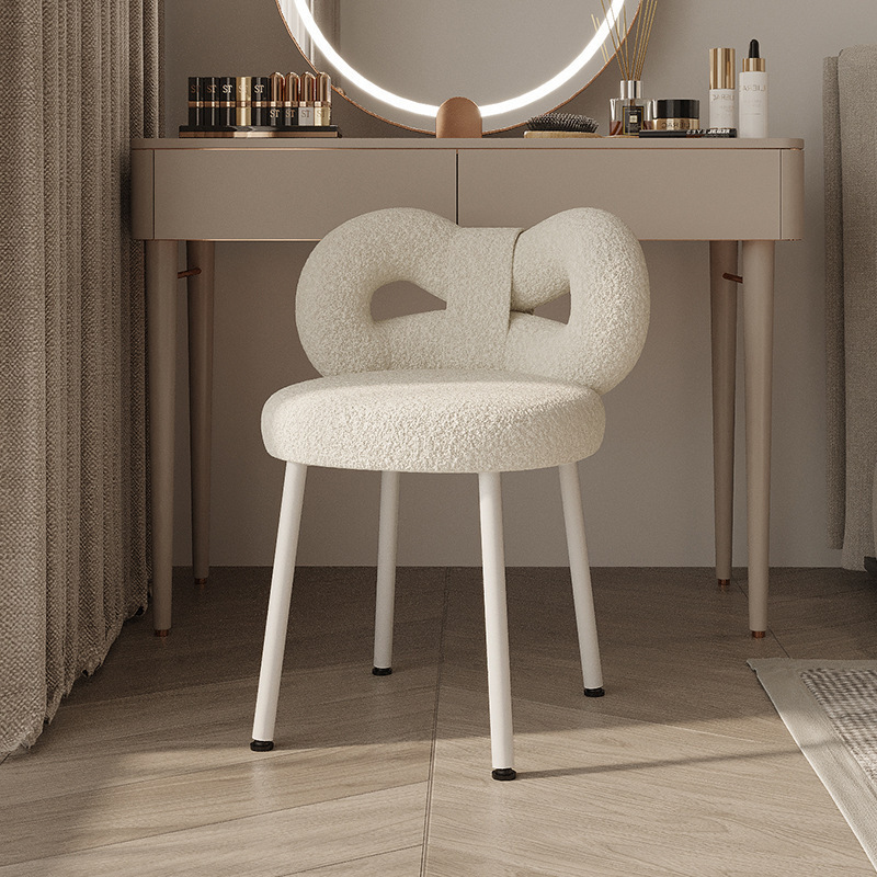 Light Luxury High-end Cream Style Makeup Chair Dressing Table Stool Modern Simple Bedroom Girl's Butterfly Chair