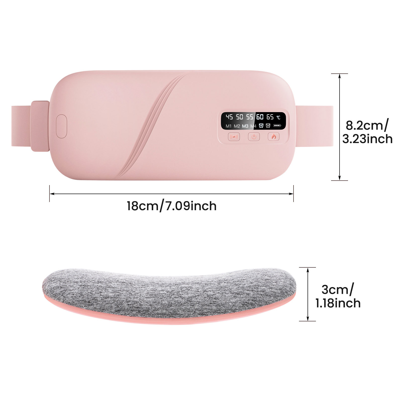Cross-Border Private Model Warm Palace Belt USB Charging Menstrual Hot Compress Artifact Warm Heating Vibration Massage Warm Palace Belt
