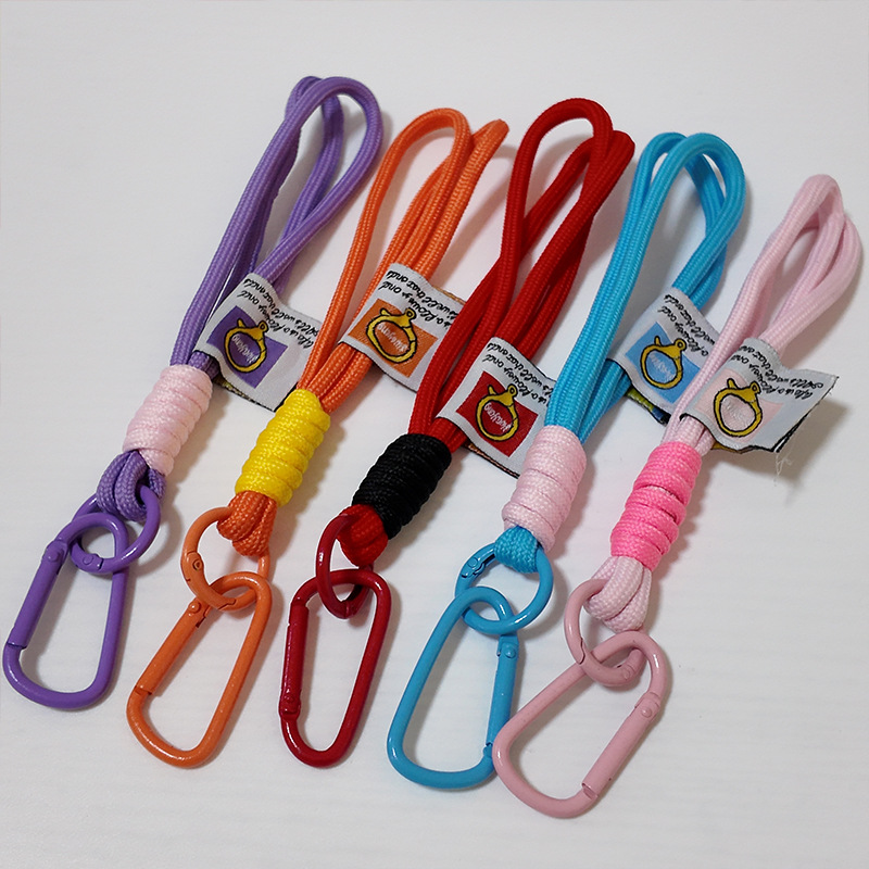 Luggage Accessories 5mm Dopamine Double-Color Rope Clothing Handbag Lanyard Woven Zipper Lanyard Manufacturer Wholesale