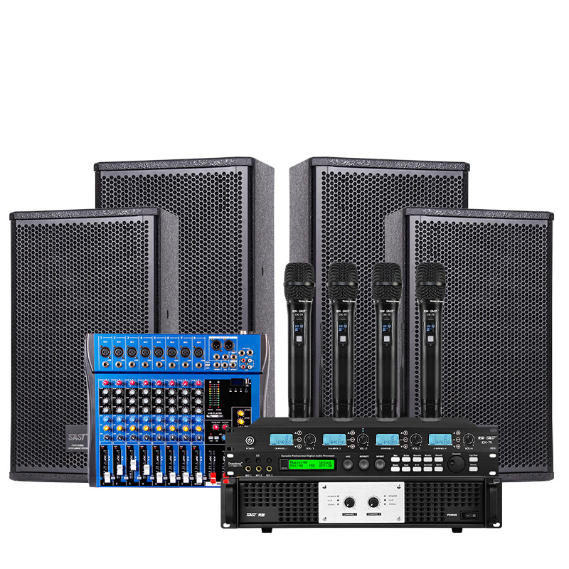 Sast/Xianke Professional Large-Scale Stage Audio Set High-Power Post-Stage Amplifier Conference Training Dedicated Speaker