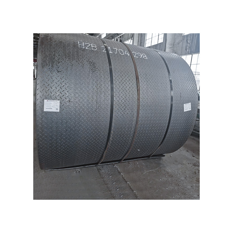 Q235B galvanized diamond plate 2.0 to 16mm thick non-slip diamond plate cutting embossed hot rolled pattern steel plate