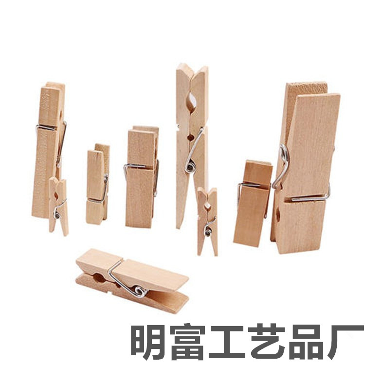 Wood color wooden clip handmade decorative diy photo clip wooden clip note small clip natural color retro clip