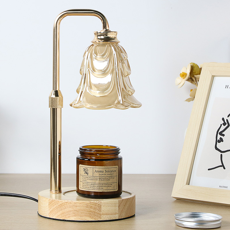Log Aromatherapy Lamp Melted Wax Candle Warm Lamp Adjustable Light Melted Candle Holder Lamp Bedroom Aromatherapy Stove Melted Candle Lamp Amazon