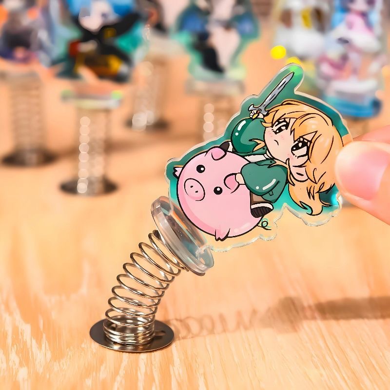 Acrylic Spring Rocker Standee Anime Star Pet Cute Creative Acrylic Desktop Ornament Customization