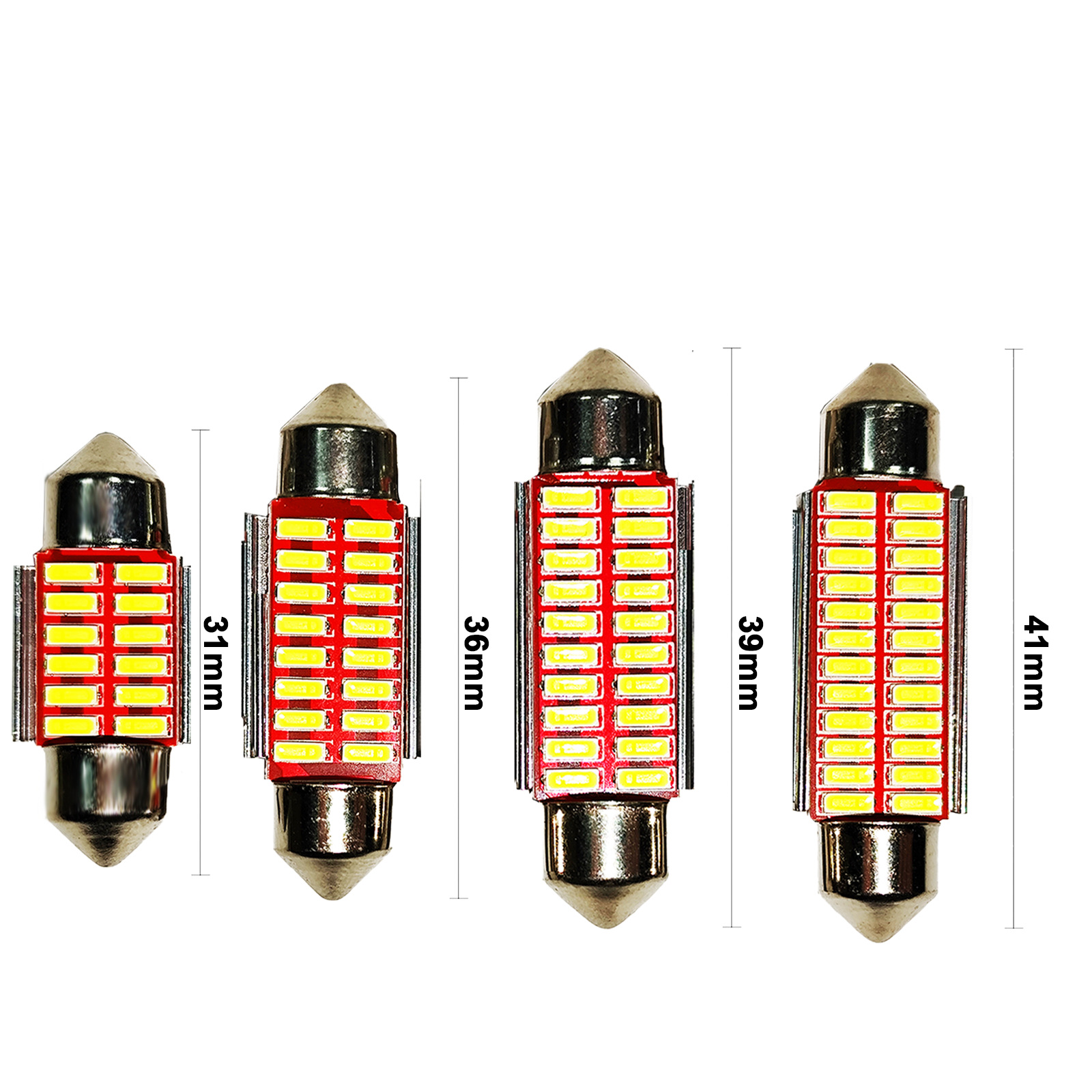 Автомобильный светодиодный крыши свет бесступенчатый двойной наконечник 4014 12/24Smd высокая яркость свет для чтения свет для номерного знака свет для багажника