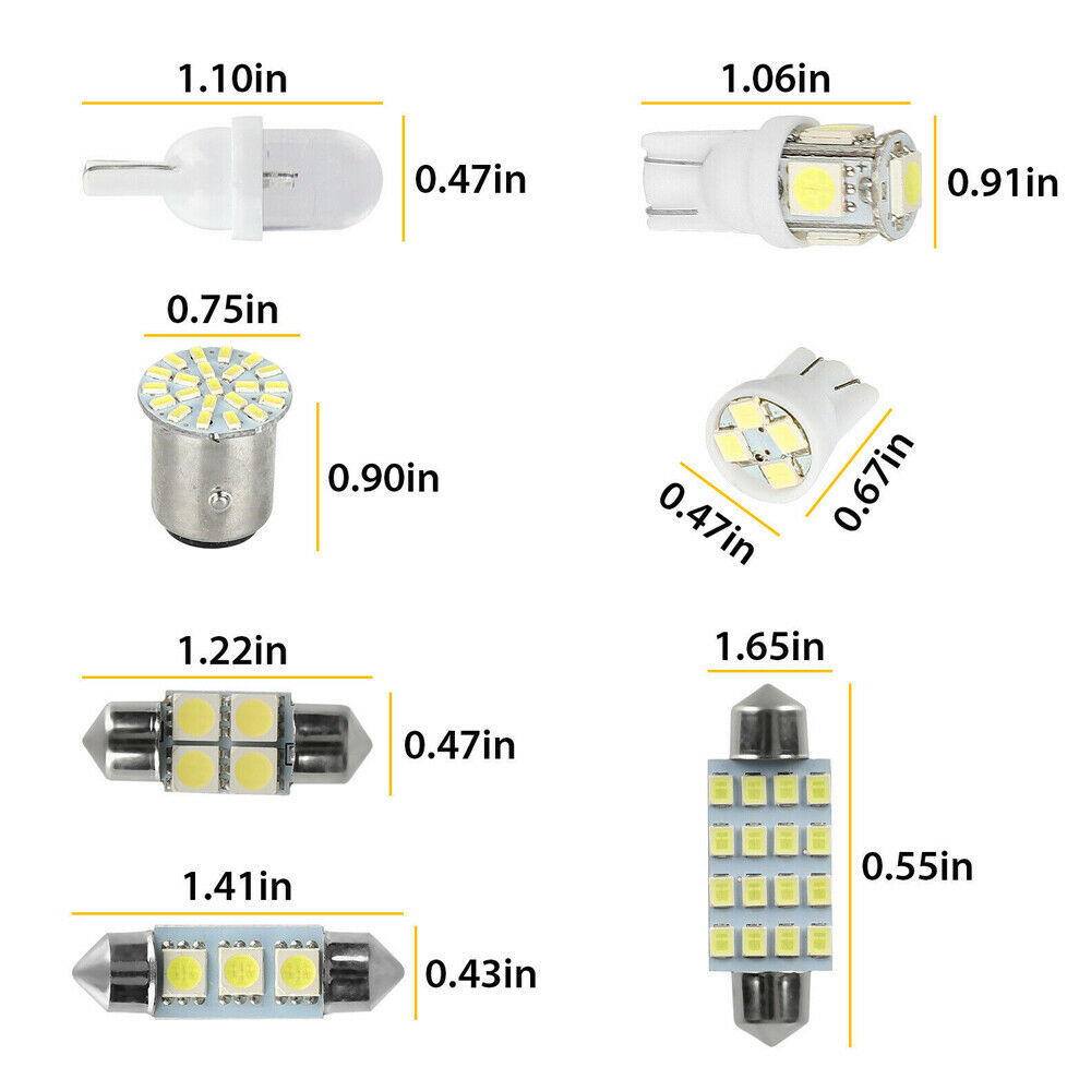 Car LED combination set 28PCs T10 indicator width lamp double tip reading lamp license plate lamp indoor lamp