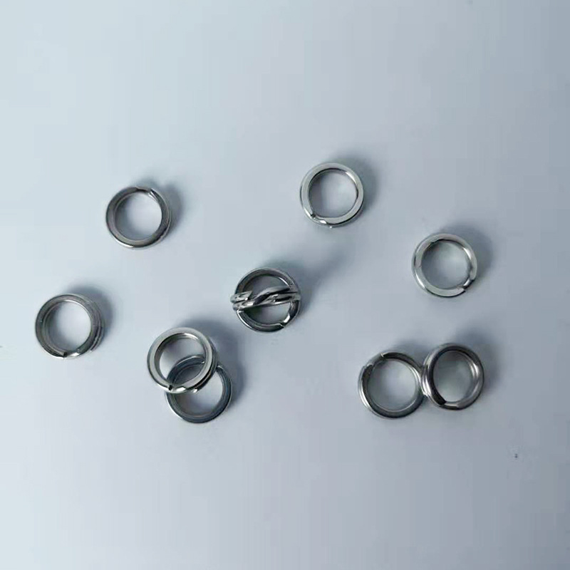 Squashed Double Ring Stainless Steel Luya Double Ring Flat Ring Double Ring Connector O-Type Sea Fishing Three Hook Iron Plate Fittings