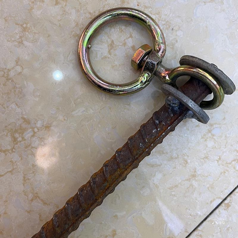 Ring-Bolt Threaded Steel Cattle Bolt Stakes for Livestock, Large Dog Stakes, Horse Stakes, Rotating Long Nails, Sheep Grazing Chains