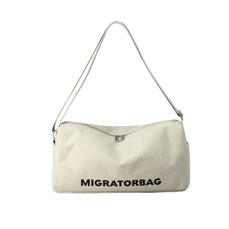 Casual Sports Bag for Men and Women, Single Shoulder Crossbody Bag, Thickened Canvas Bag, Large Capacity Short-Distance Luggage Storage Bag, Dropshipping