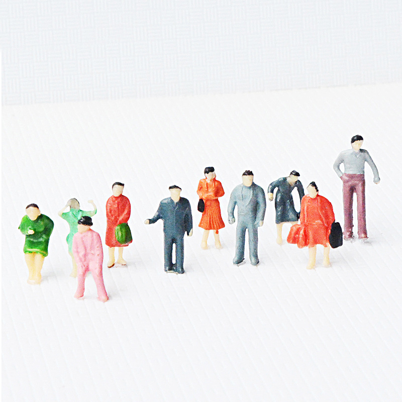 Colorful Model Figures, Miniature Landscape Figurines, Colorful Mini Figures, Realistic Mini Dolls, Architectural Sand Table Scene Decorations