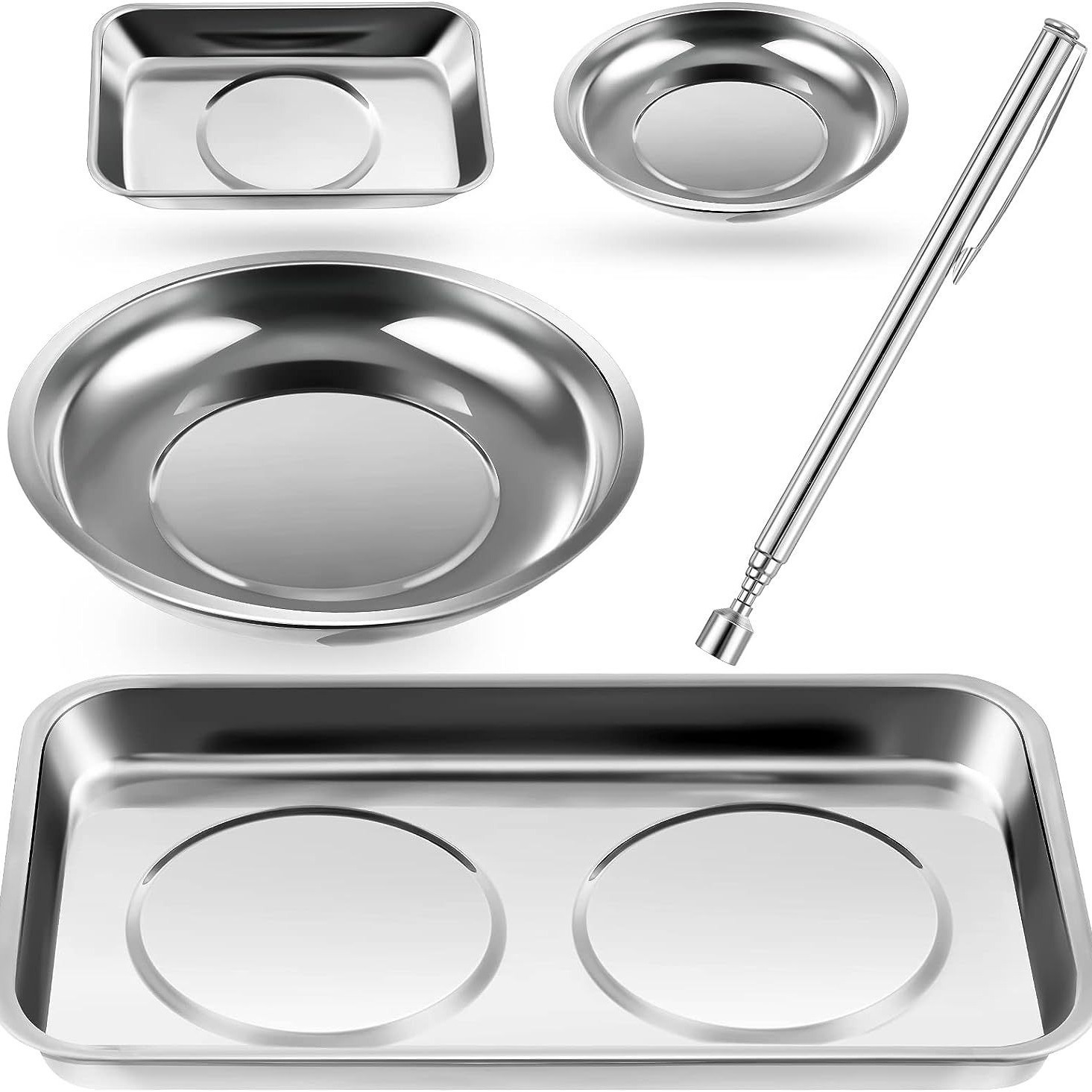 Магнитная чаша из нержавеющей стали, магнитная чаша для хранения, поднос для хранения аксессуаров, 3 дюйма, 4 дюйма, 6 дюймов