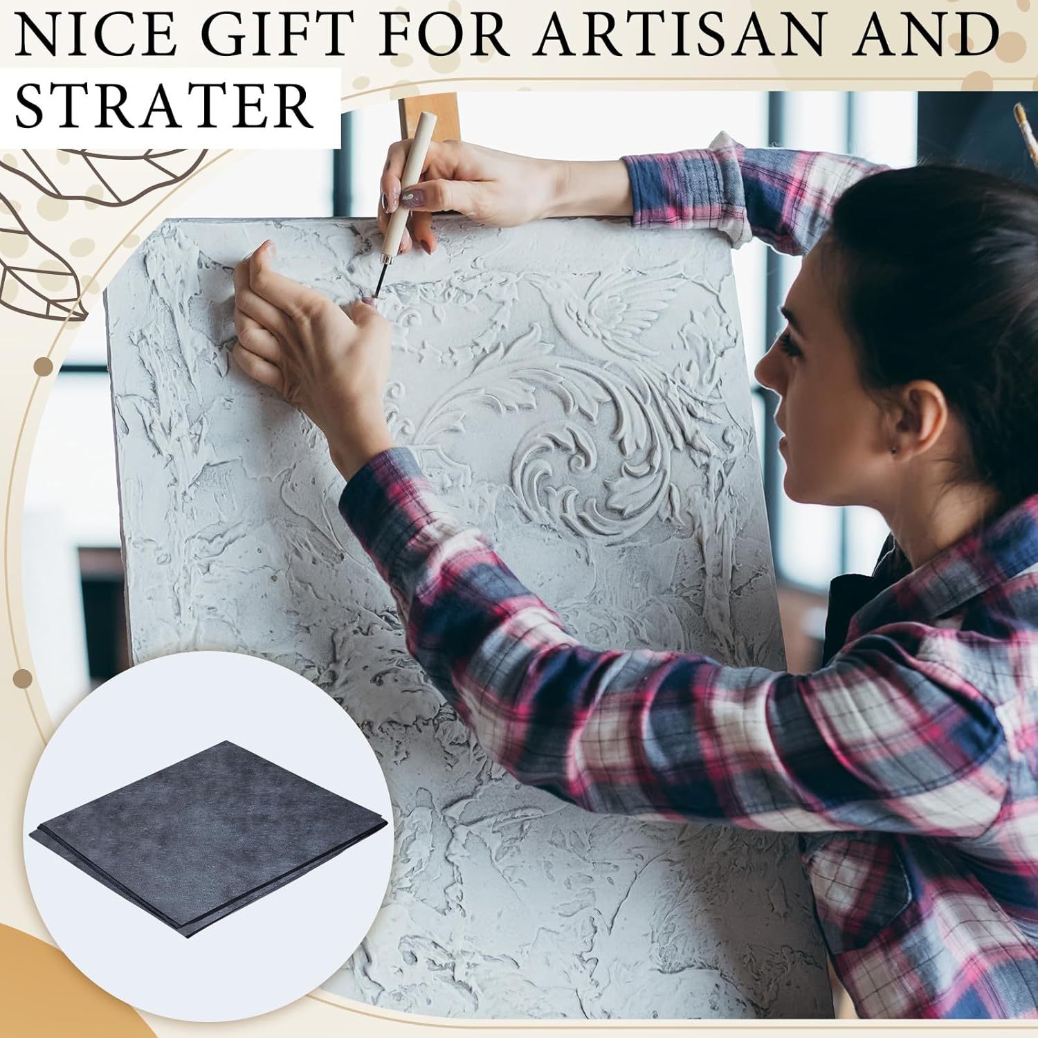 Large copy paper 20.3 inches 51.6cm transfer paper single-sided black copy paper rubbings tracing painting copy