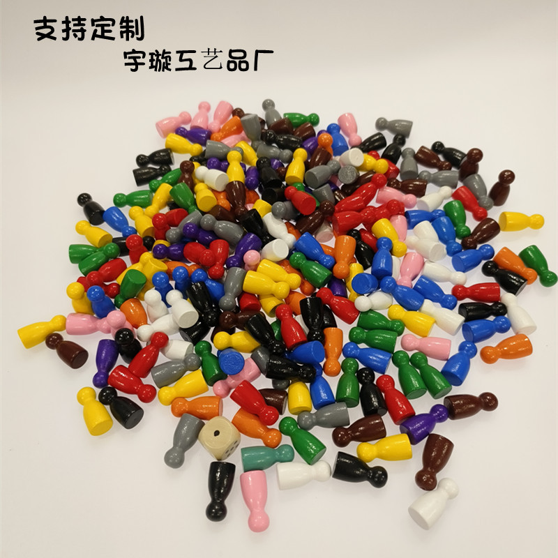 Spot wooden humanoid chess pieces checkers flying chess pieces board game accessories wooden game supplies children's toys