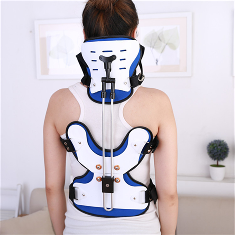 Head Neck Chest Fixation Bracket Adult Neck Bracket Head Neck Chest Orthosis Adjustable Lumbar Neck Support Instead of Plaster