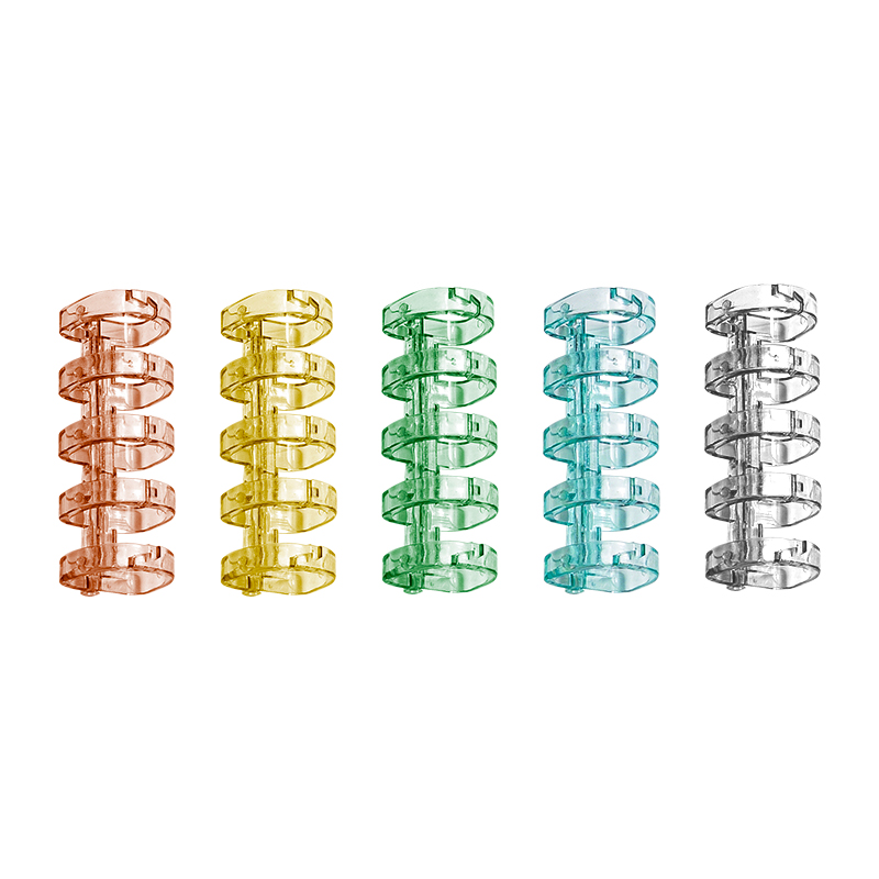 Factory 5-Hole Colorful Loose-Leaf Ring Buckle Loose-Leaf Ring Binding Ring Coil Clamp Ring Removable Storage Ring DIY Plastic Clip