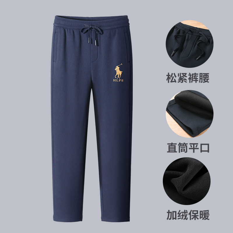 K1192 Leggings Autumn and Winter New Style Velvet Thickeneded Elastic Waist Casual Straight Pants