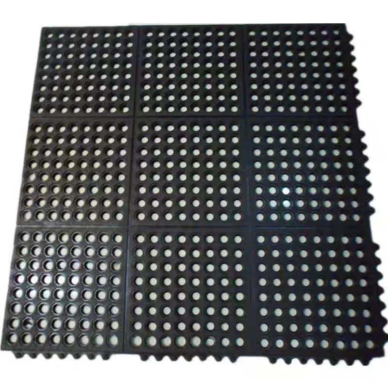 Rubber Mesh Floor Mat School Canteen Restaurant Hydrophobic Rubber Mat Oil-Proof Anti-Slip Cold-Resistant Ski Resort Ship Deck Mat