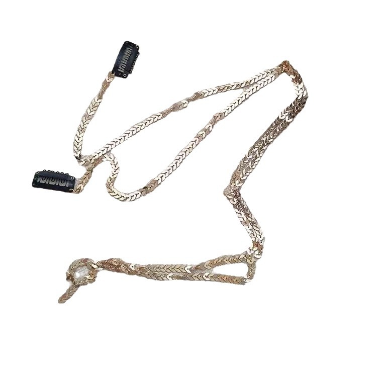 French Style Retro Golden Wheat Ear Hair Chain Women's Summer Super Fairy Bride Headdress All-match Disc Hair Accessories Pontail Hairpin Hairpin