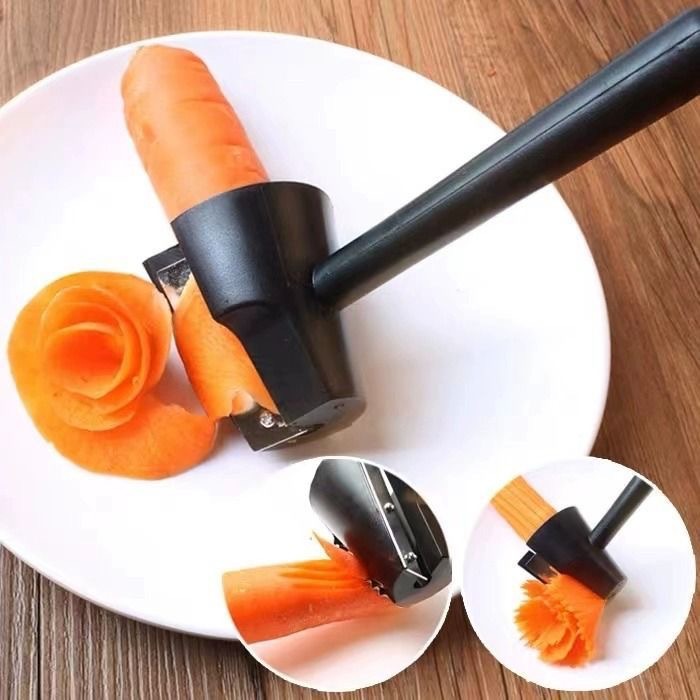 In stock stainless steel creative spiral funnel flower cutter grater flower roll cucumber carrot carved