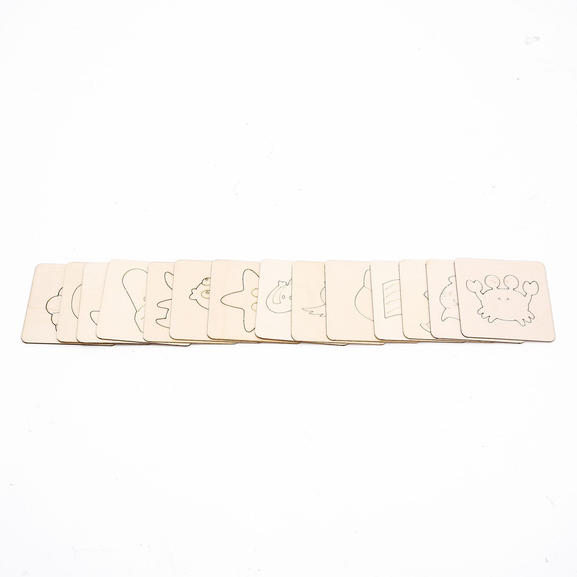 Cross-border DIY hollow wooden painting template painting tools suit children's children's graffiti educational toys