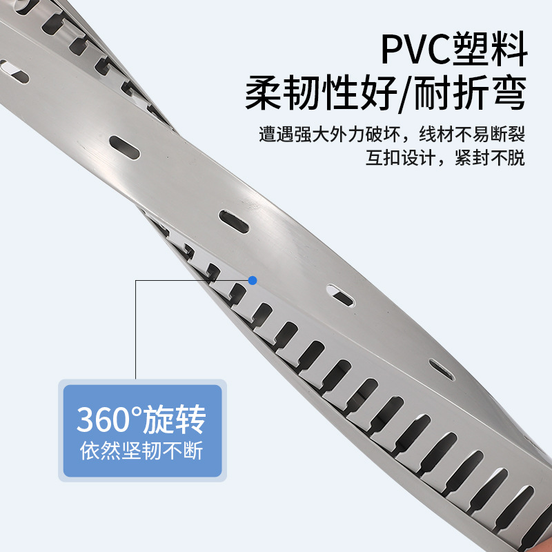 Industrial electric cabinet anti-flame retardant good toughness pvc trunking open plastic binding U-shaped groove wide tooth wiring trunking trunking