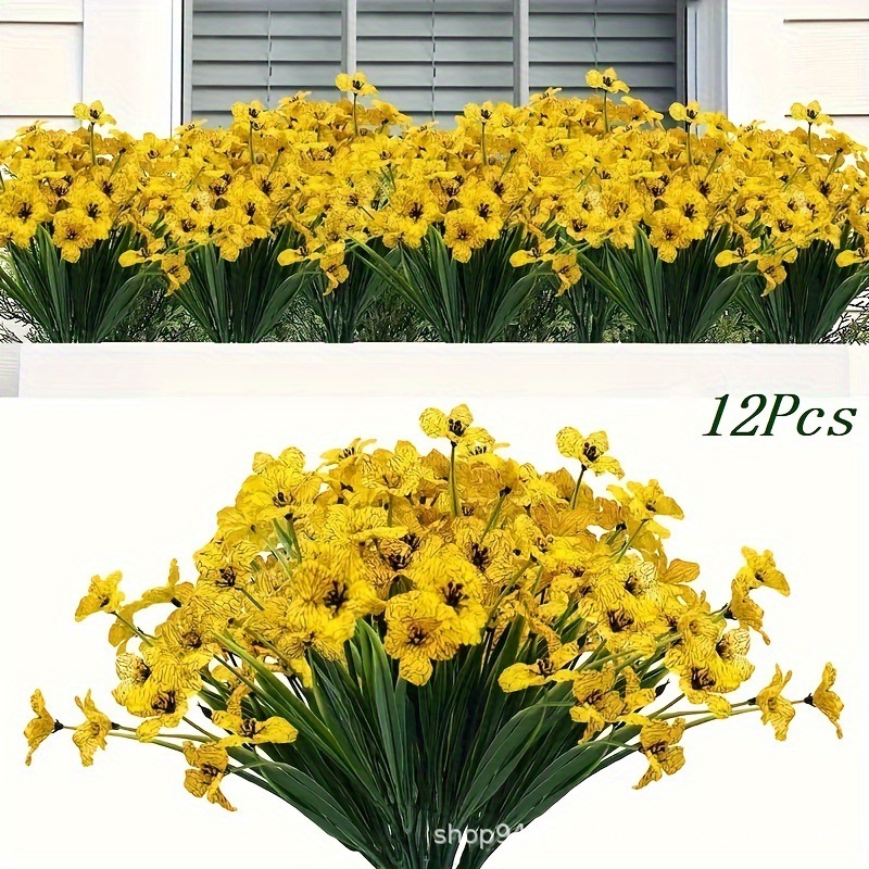 Outdoor Artificial Flowers, Artificial Flowers, Spring Grass, Violets, Wedding Garden Decoration Flowers, Artificial Green Plants, Cross-Border