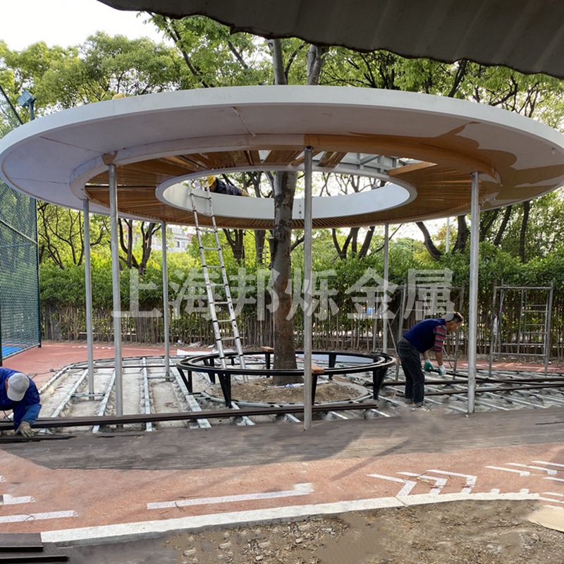 Special-Shaped Gallery Steel Structure Corridor Customization Shanghai Landscape Engineering Manufacturer Stainless Steel Metal Garden Engineering Customization