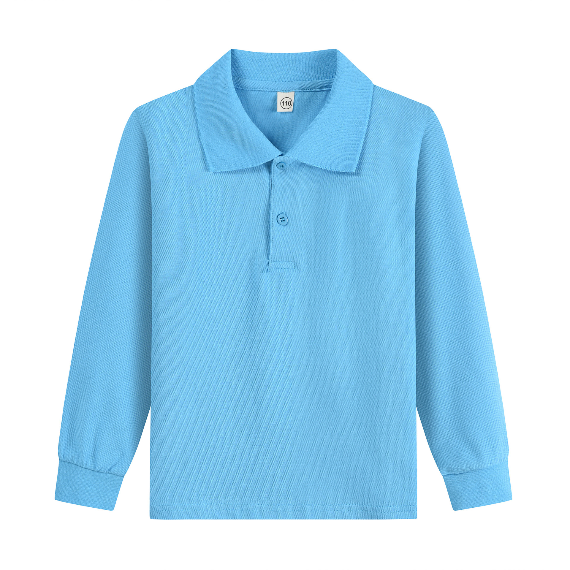 Children's White Boys' T-Shirt British Style Girls' Maroon Navy Light Blue Elementary School Uniform Polo Shirt Long Sleeve