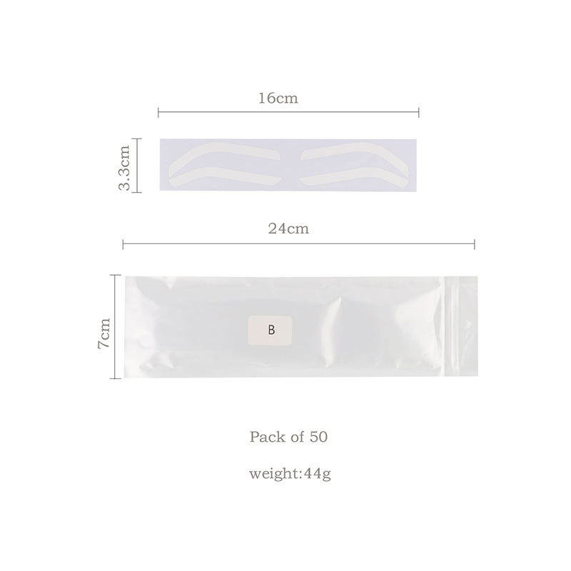 Disposable tattoo design positioning eyebrow tattoo makeup auxiliary paste eyebrow sticker template for airbrush PMU eyebrow